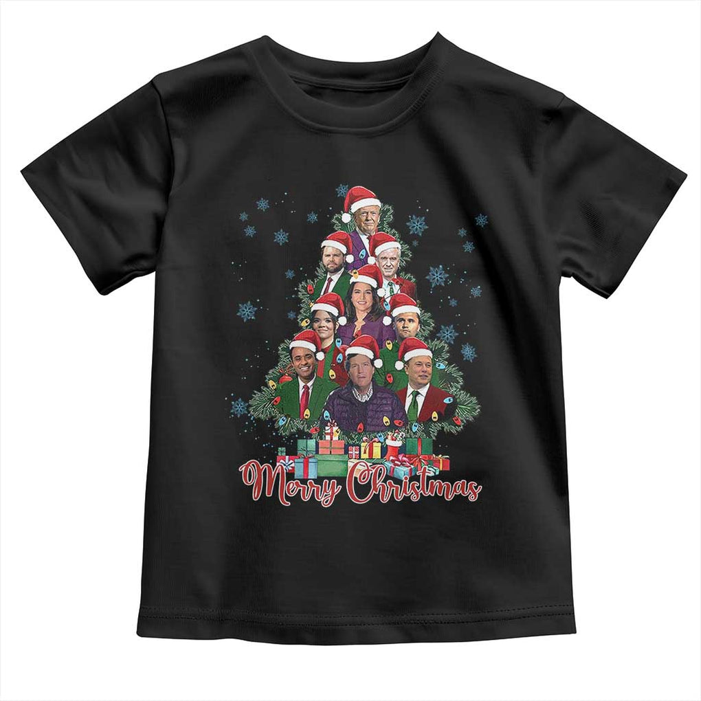 Christmas Trump Supporter Toddler T Shirt Xmas Tree Dream Team Daddys Home President 45 47 TS02 Black Print Your Wear