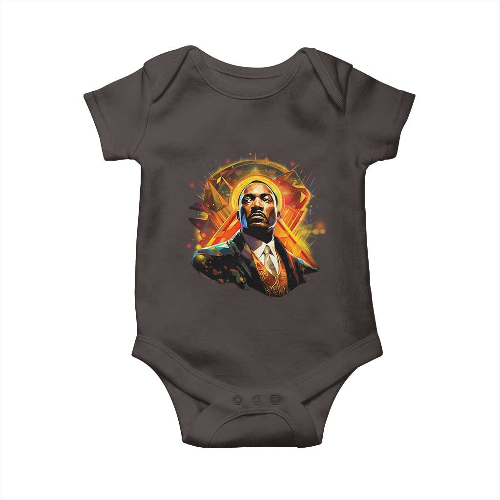 Martin Luther King MLK Baby Onesie Afrofuturism Graphic Art TS02 Dark Chocolate Print Your Wear
