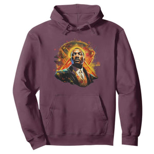 Martin Luther King MLK Hoodie Afrofuturism Graphic Art Black History Month TS02 Maroon Printyourwear