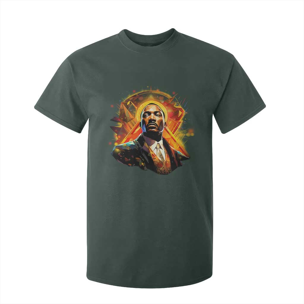 Martin Luther King MLK T Shirt For Kid Afrofuturism Graphic Art TS02 Dark Forest Green Print Your Wear