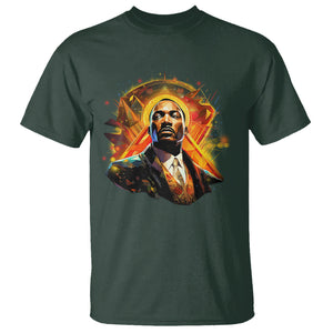 Martin Luther King MLK T Shirt Afrofuturism Graphic Art Black History Month TS02 Dark Forest Green Printyourwear