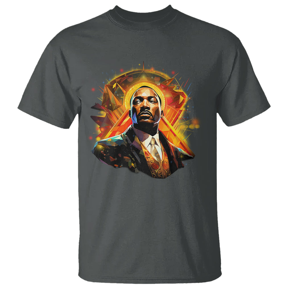 Martin Luther King MLK T Shirt Afrofuturism Graphic Art Black History Month TS02 Dark Heather Printyourwear