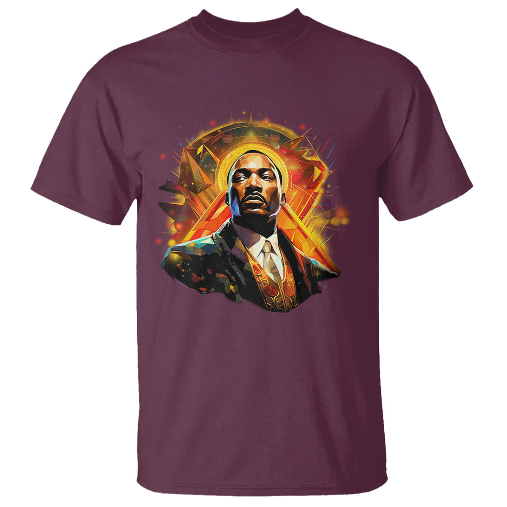 Martin Luther King MLK T Shirt Afrofuturism Graphic Art Black History Month TS02 Maroon Printyourwear
