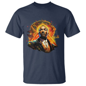 Martin Luther King MLK T Shirt Afrofuturism Graphic Art Black History Month TS02 Navy Printyourwear