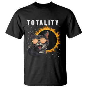 Total Solar Eclipse T Shirt Funny Cat Totality TS02 Black Printyourwear