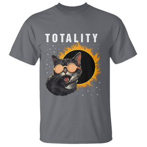 Total Solar Eclipse T Shirt Funny Cat Totality TS02 Charcoal Printyourwear