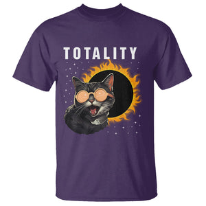 Total Solar Eclipse T Shirt Funny Cat Totality TS02 Purple Printyourwear