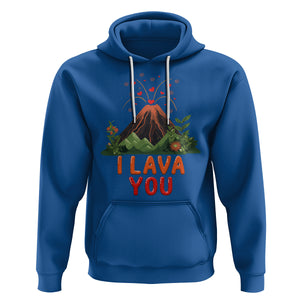 Funny Volcano Valentine Hoodie I Lava You Love Wordplay Joke TS02 Royal Blue Printyourwear