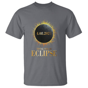 Total Solar Eclipse T Shirt 8 April 2024 Totality Phenomenon United States TS02 Charcoal Printyourwear