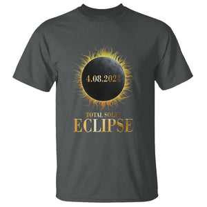 Total Solar Eclipse T Shirt 8 April 2024 Totality Phenomenon United States TS02 Dark Heather Printyourwear