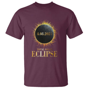 Total Solar Eclipse T Shirt 8 April 2024 Totality Phenomenon United States TS02 Maroon Printyourwear