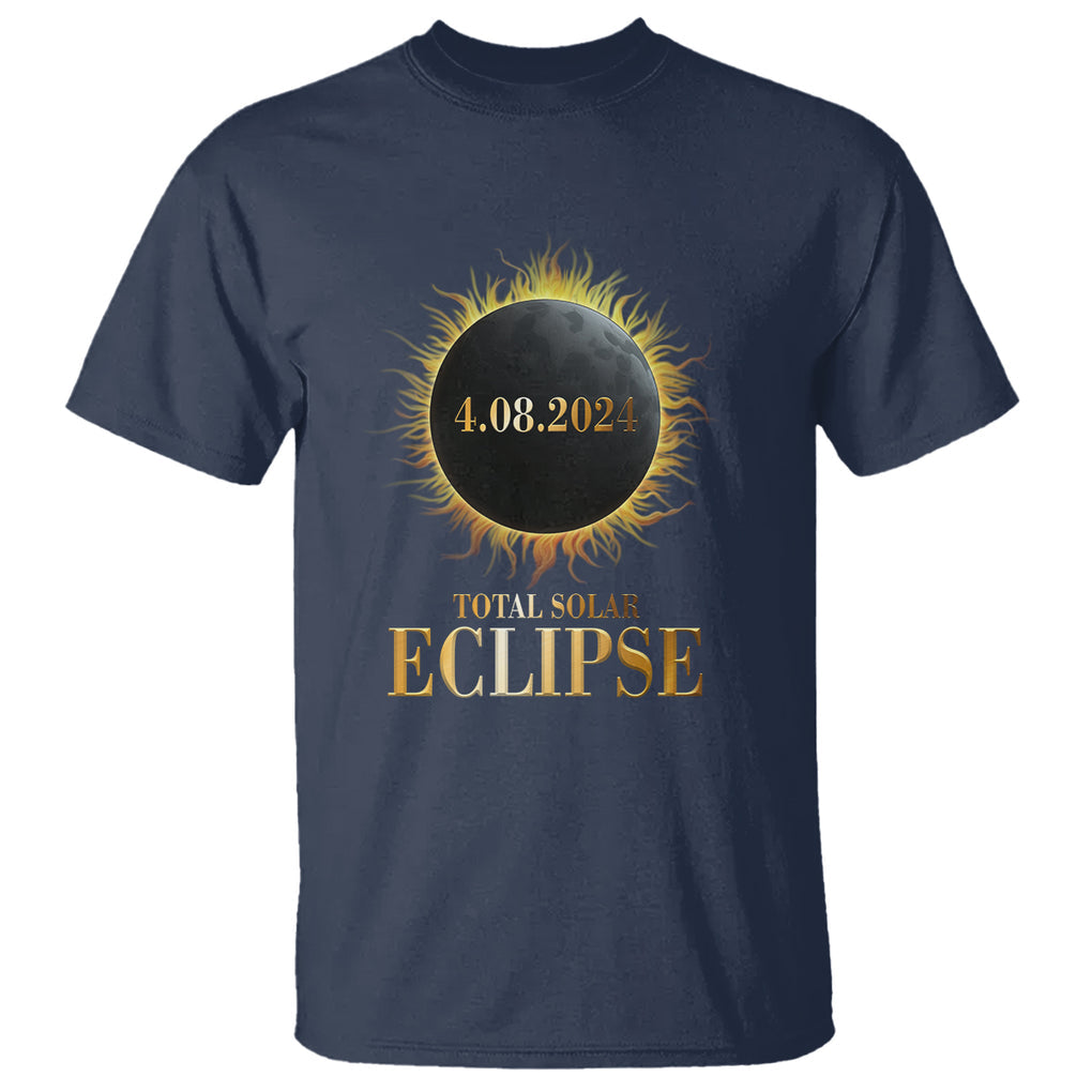 Total Solar Eclipse T Shirt 8 April 2024 Totality Phenomenon United States TS02 Navy Printyourwear