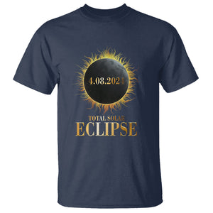 Total Solar Eclipse T Shirt 8 April 2024 Totality Phenomenon United States TS02 Navy Printyourwear