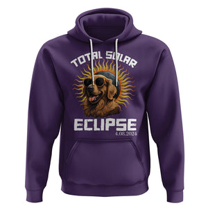 Total Solar Eclipse Hoodie Golden Retriever April 8 2024 TS02 Purple Printyourwear