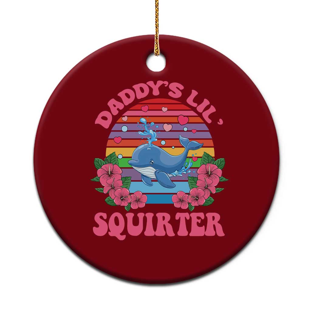 Funny Daddy's Lil Squirter Ceramic Ornament Cute Whale Inappropriate Embarrassing Adult Joke TS02 1pc Red Print Your Wear