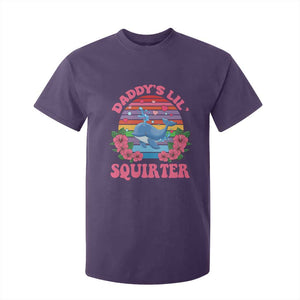 Funny Daddy's Lil Squirter T Shirt For Kid Cute Whale Inappropriate Embarrassing Adult Joke TS02 Purple Print Your Wear