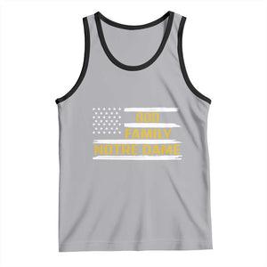 God Family Notre Dame Tank Top Indiana Fighting Irish Patriotic American Flag TS02 Athletic Heather Black Print Your Wear