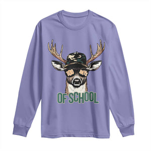 Bucked' 100 Days Of School Long Sleeve Shirt Deer Student Boy Girls 100th Day TS02 Violet Print Your Wear