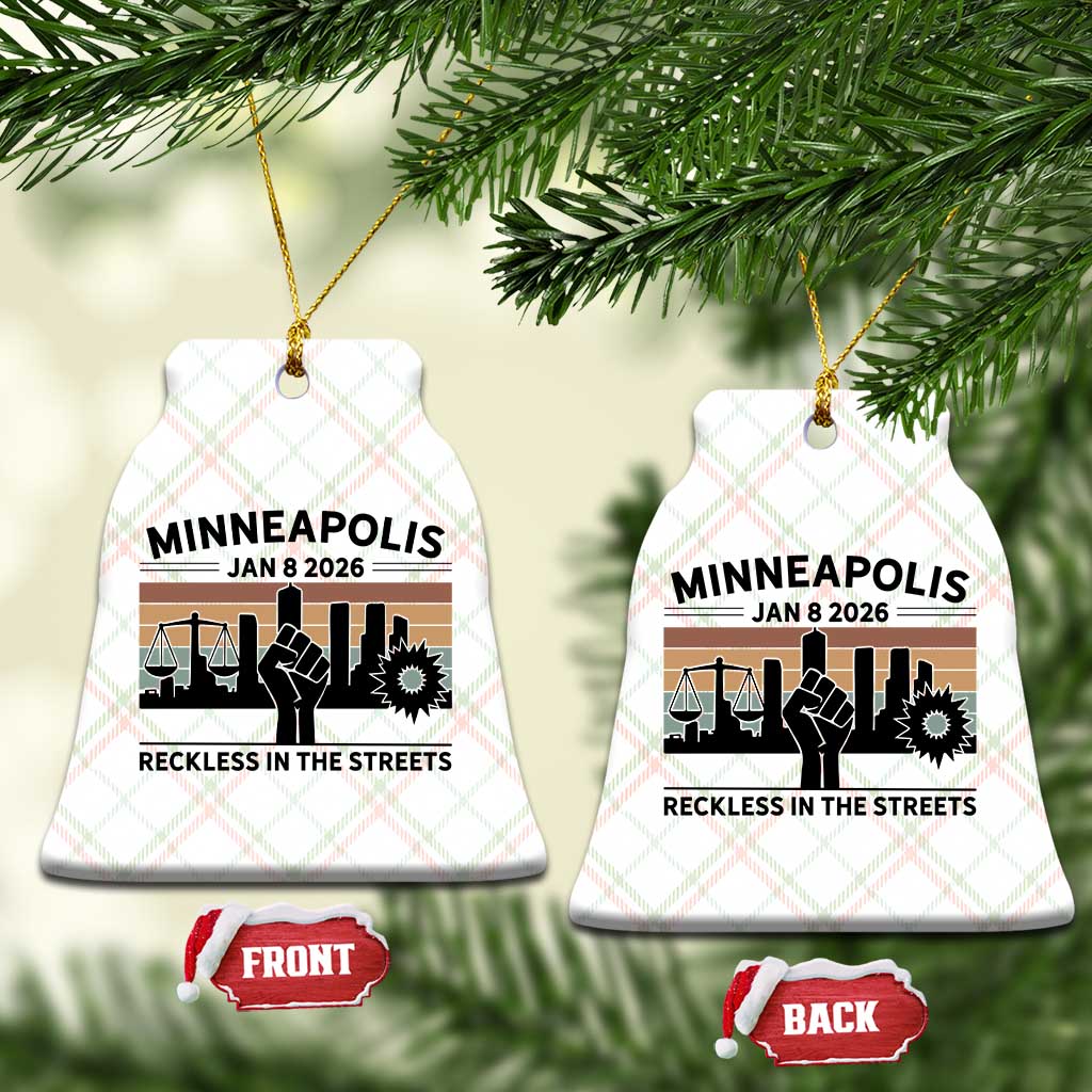 Minneapolis January 8 2026 Justice Movement Ceramic Ornament Reckless in the Streets Protest TS02 Print Your Wear