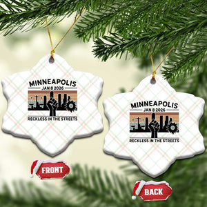 Minneapolis January 8 2026 Justice Movement Ceramic Ornament Reckless in the Streets Protest TS02 Print Your Wear