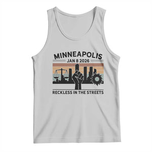 Minneapolis January 8 2026 Justice Movement Tank Top Reckless in the Streets Protest TS02 Ash Print Your Wear