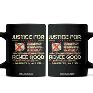 Justice for Renee Good Coffee Mug Minneapolis Jan 8 2026 American Flag Stop Ice TS02 Black Print Your Wear