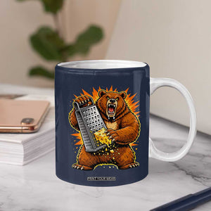 Angry Bear Grating Cheese Grater Hater Fierce Graphic Coffee Mug TS02 Print Your Wear