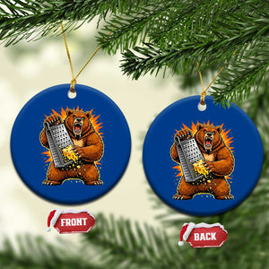 Angry Bear Grating Cheese Grater Hater Fierce Graphic Ceramic Ornament TS02 1pc Blue Print Your Wear