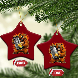 Angry Bear Grating Cheese Grater Hater Fierce Graphic Ceramic Ornament TS02 Print Your Wear