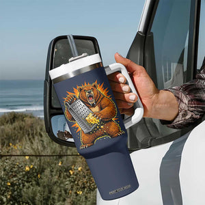 Angry Bear Grating Cheese Grater Hater Fierce Graphic Tumbler With Handle TS02 Print Your Wear