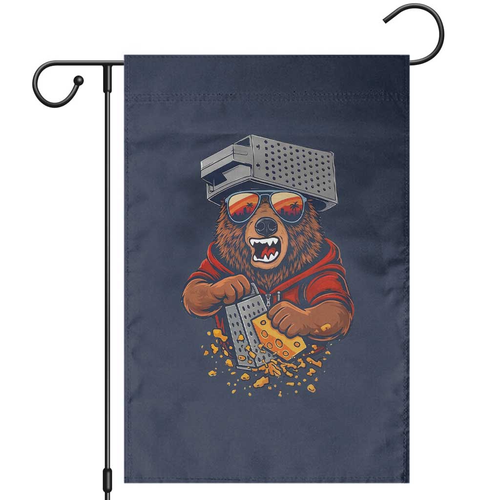 Angry Bear Grating Cheese Garden Flag Grater Rage Crushing for Fierce Football Fans TS02 Navy Print Your Wear