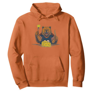 Fierce Bear Eating Cheese Hoodie Let's Eat Cheese Funny Sports Rivalry TS02 Orange Print Your Wear