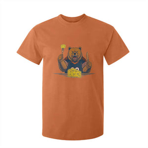Fierce Bear Eating Cheese T Shirt For Kid Let's Eat Cheese Funny Sports Rivalry TS02 Orange Print Your Wear