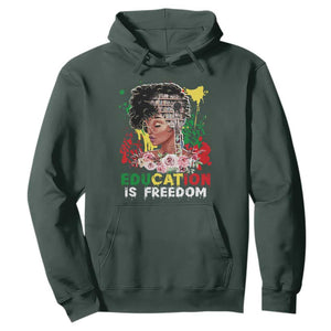 Black History Month Hoodie Black Educated African American Pride Women TS02 Dark Forest Green Printyourwear