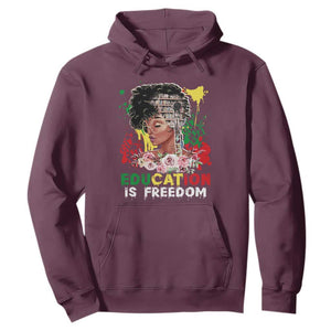 Black History Month Hoodie Black Educated African American Pride Women TS02 Maroon Printyourwear