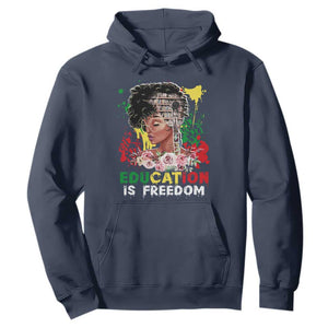 Black History Month Hoodie Black Educated African American Pride Women TS02 Navy Printyourwear