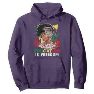 Black History Month Hoodie Black Educated African American Pride Women TS02 Purple Printyourwear