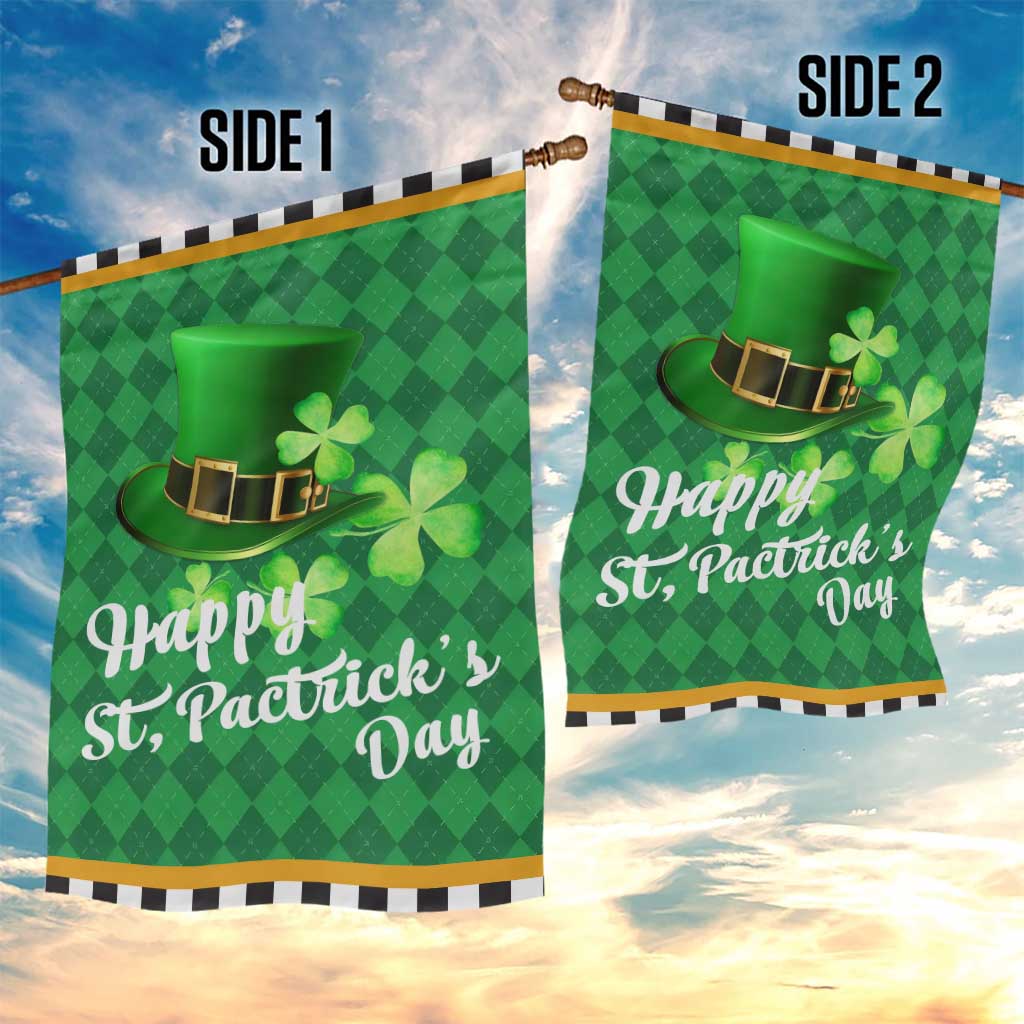 Green Leprechaun Hat Garden Flag St. Patricks Day Outdoor Decor TS02 Print Your Wear