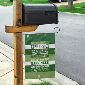 St. Patricks Day Blessings Garden Flag Irish Shamrock Luck And Happiness Wishes Yard Decor TS02 Print Your Wear