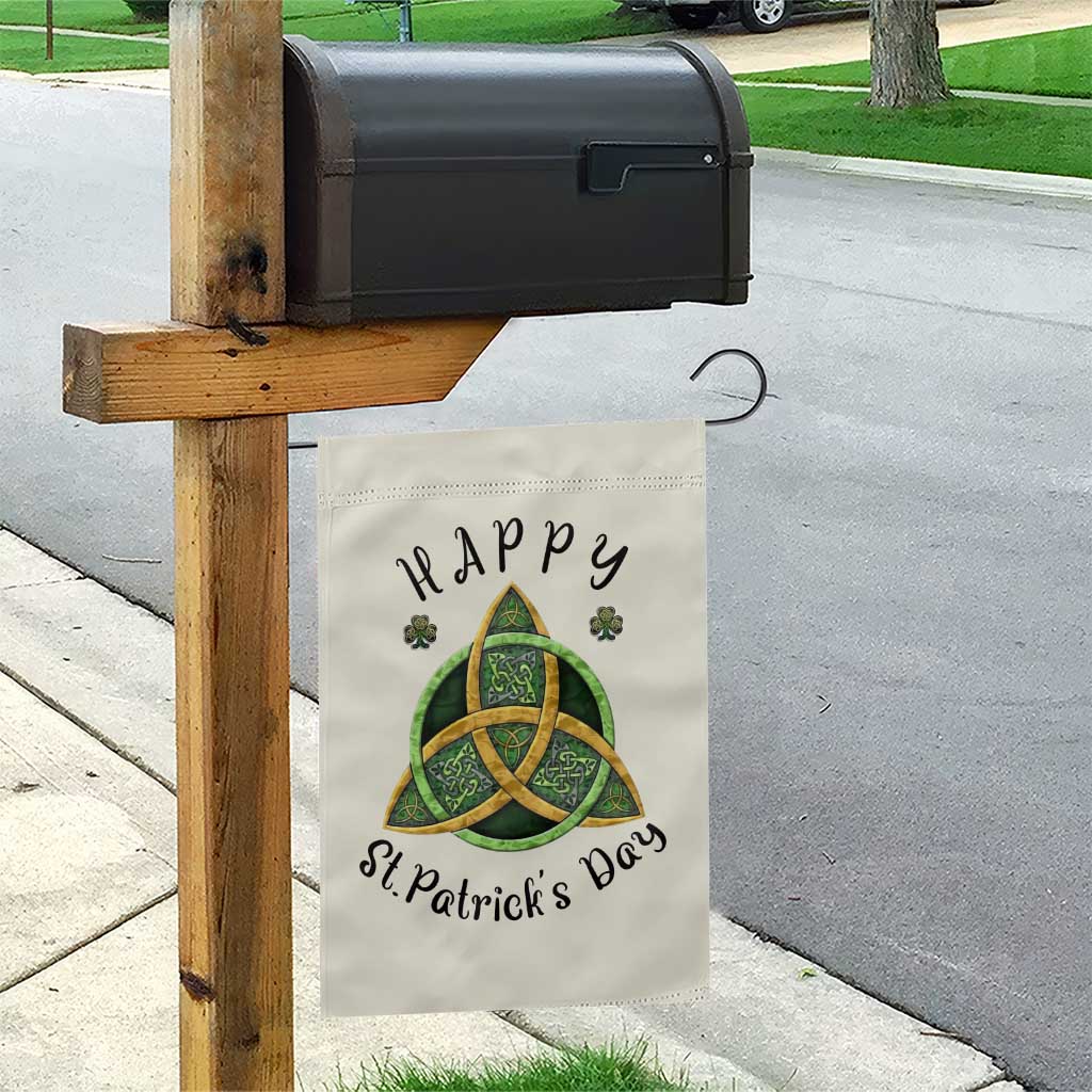 Celtic Knot Trinity Garden Flag Happy St Patricks Day Lucky Shamrocks TS02 Print Your Wear