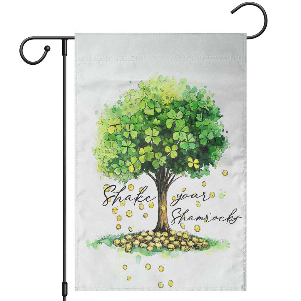 Shake Your Shamrocks Tree Garden Flag Irish Lucky Happy St Patricks Day TS02 White Print Your Wear