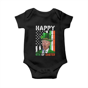 Funny Biden St Patricks Day Baby Onesie Happy 4th Of Easter American Irish Flag Shamrock TS02 Black Print Your Wear