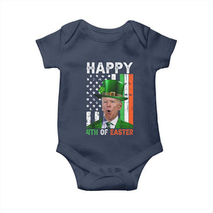 Funny Biden St Patricks Day Baby Onesie Happy 4th Of Easter American Irish Flag Shamrock TS02 Navy Print Your Wear