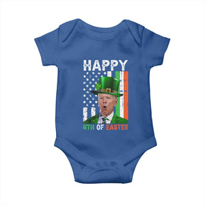 Funny Biden St Patricks Day Baby Onesie Happy 4th Of Easter American Irish Flag Shamrock TS02 Royal Blue Print Your Wear