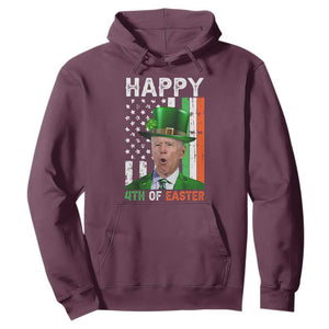 Funny Biden St Patricks Day Hoodie Happy 4th Of Easter American Irish Flag Shamrock TS02 Maroon Print Your Wear