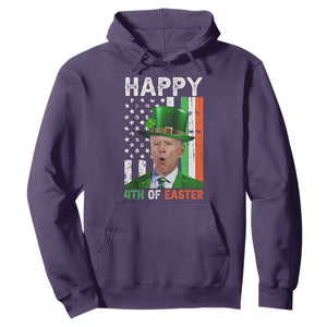 Funny Biden St Patricks Day Hoodie Happy 4th Of Easter American Irish Flag Shamrock TS02 Purple Print Your Wear