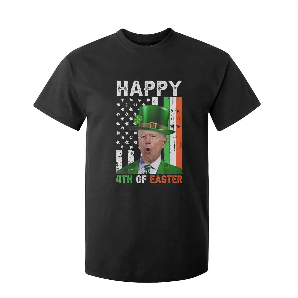 Funny Biden St Patricks Day T Shirt For Kid Happy 4th Of Easter American Irish Flag Shamrock TS02 Black Print Your Wear