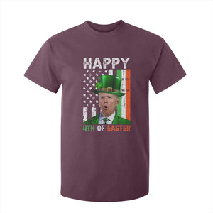 Funny Biden St Patricks Day T Shirt For Kid Happy 4th Of Easter American Irish Flag Shamrock TS02 Maroon Print Your Wear