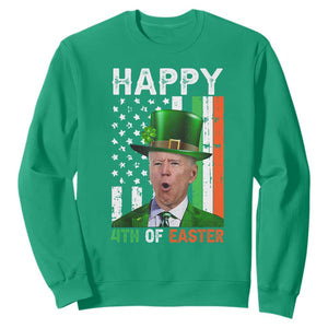 Funny Biden St Patricks Day Sweatshirt Happy 4th Of Easter American Irish Flag Shamrock TS02 Irish Green Print Your Wear