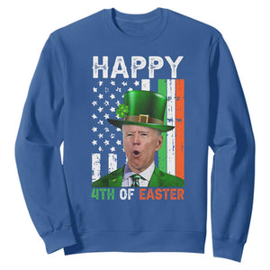 Funny Biden St Patricks Day Sweatshirt Happy 4th Of Easter American Irish Flag Shamrock TS02 Royal Blue Print Your Wear